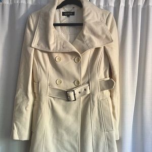 Guess Belted Wool Trench Coat